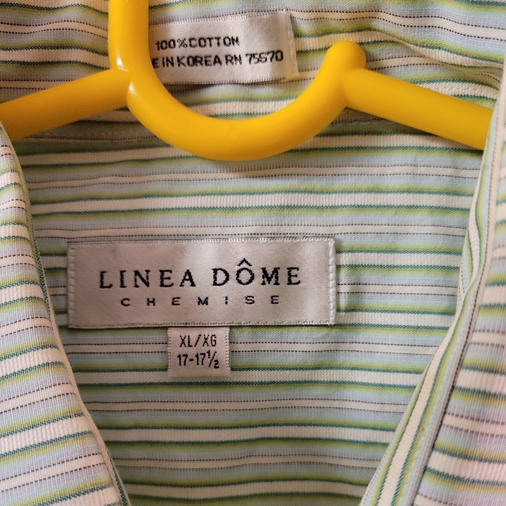 Linea Dome Chemise, Men's 100% Cotton XL button down shirt